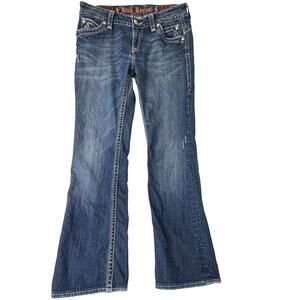 Rock Revival Chrissie Boot Jeans Women's 32 Medium Wash Bootcut Back Flap Pocket